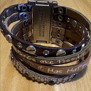 Multi color Leather Bracelet